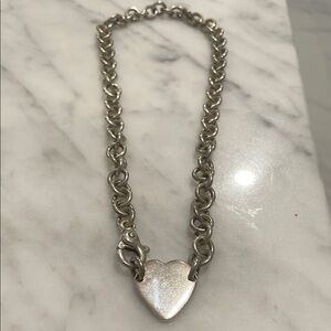 Silver Heart Chain Necklace